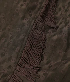 Fringe String Pant - Dk.Brown - R/C Leopard Jacquard