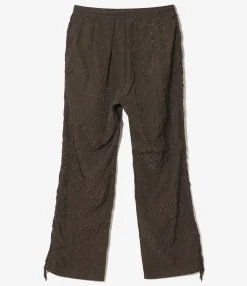 Fringe String Pant - Dk.Brown - R/C Leopard Jacquard
