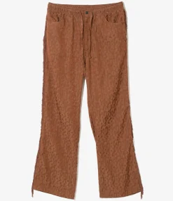 Fringe String Pant - Rust - R/C Leopard Jacquard