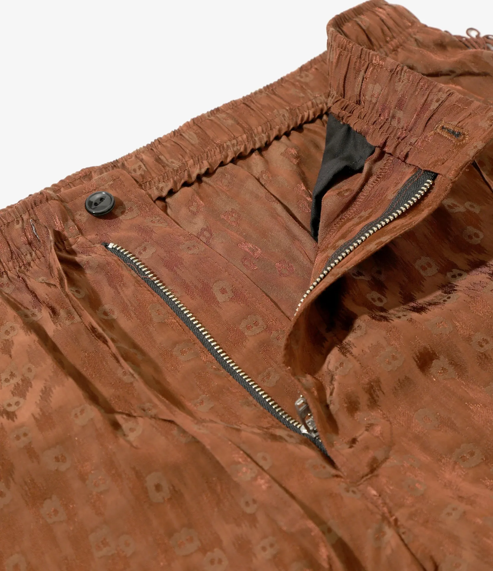 Fringe String Pant - Rust - R/C Leopard Jacquard