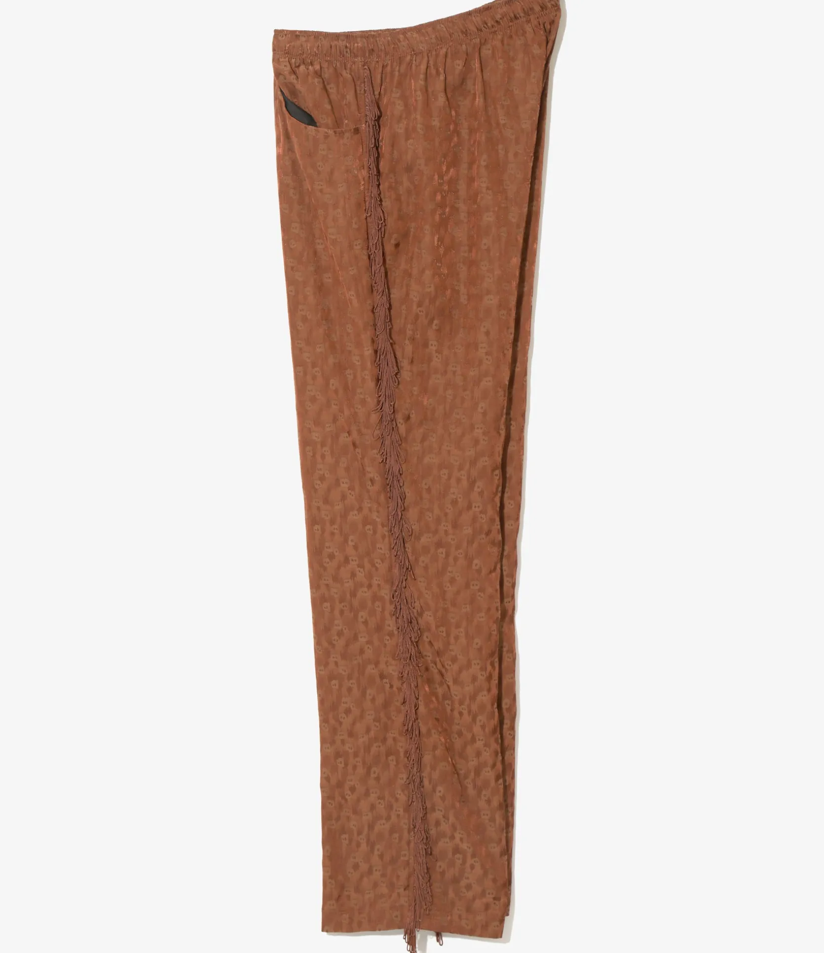 Fringe String Pant - Rust - R/C Leopard Jacquard