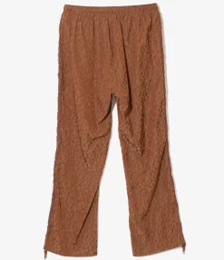 Fringe String Pant - Rust - R/C Leopard Jacquard