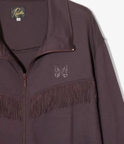 Fringe Track Jacket - Purple - Rayon Jersey