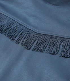 Fringe Track Jacket - Slate Blue - Rayon Jersey