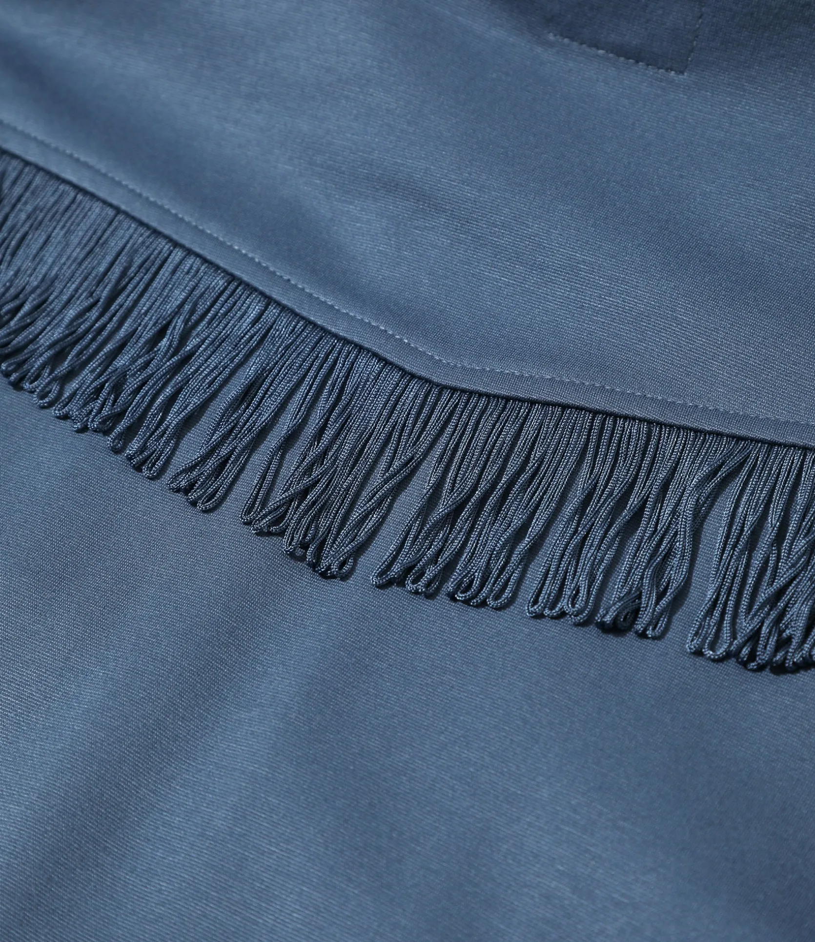 Fringe Track Jacket - Slate Blue - Rayon Jersey