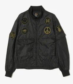 G-8 Jacket - Black - Python Jacquard Sateen