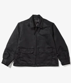 G8 Jacket - Black Polyester Fake Suede