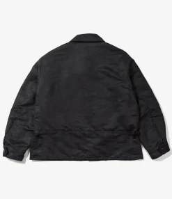G8 Jacket - Black Polyester Fake Suede