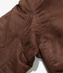 G8 Jacket - Brown Polyester Fake Suede
