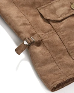 G8 Jacket - Khaki Polyester Fake Suede