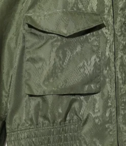 G-8 Jacket - Olive - Python Jacquard Sateen