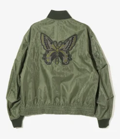 G-8 Jacket - Olive - Python Jacquard Sateen