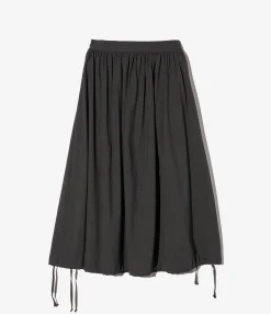 Gather Skirt - Charcoal Tropical Wool