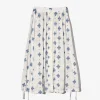 Gather Skirt - White CP Crest Embroidery