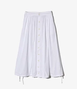 Gather Skirt - White 100's 2Ply Broadcloth