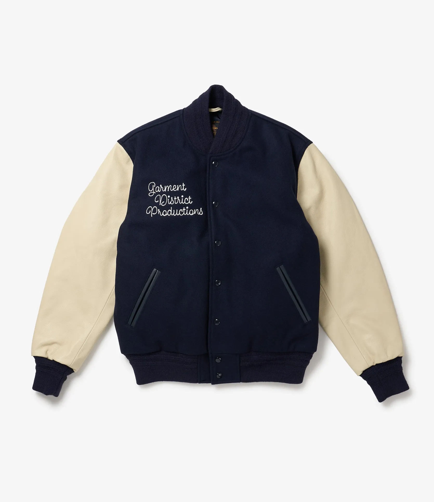 GDP x Golden Bear Varsity Jacket - Navy/Cream