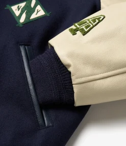 GDP x Golden Bear Varsity Jacket - Navy/Cream - Patches