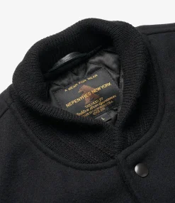 GDP x Golden Bear Varsity Jacket - Black/Black