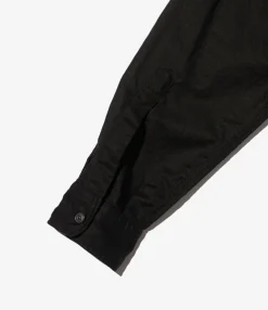 Guayabera Shirt - Black Handkerchief Linen