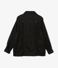 Guayabera Shirt - Black Handkerchief Linen