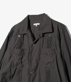 Guayabera Shirt - Charcoal 100's 2Ply Broadcloth
