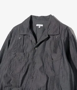 Guayabera Shirt - Indigo Cotton Chambray
