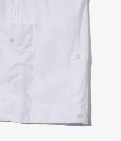 Guayabera Shirt - White Handkerchief Linen