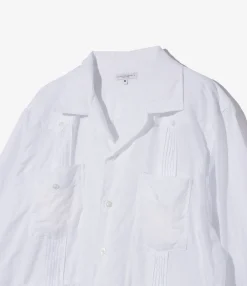 Guayabera Shirt - White Handkerchief Linen