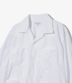 Guayabera Shirt - White 100's 2Ply Broadcloth