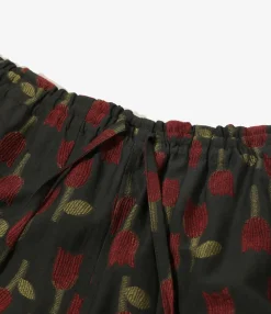 H.D. Pant - Charcoal - R/W Tulip Jacquard