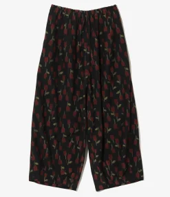 H.D. Pant - Dk. Navy - R/W Tulip Jacquard
