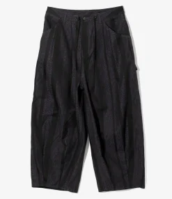 H.D Pant - Painter - Black - 10oz Denim / Python Jacquard