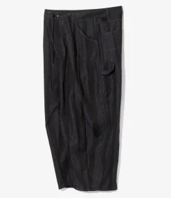 H.D Pant - Painter - Black - 10oz Denim / Python Jacquard
