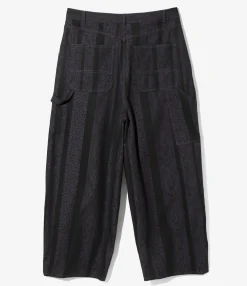 H.D Pant - Painter - Black - 10oz Denim / Python Jacquard