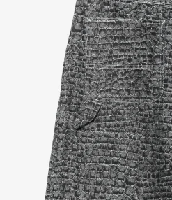 H.D Pant - Painter - Indigo - 10oz Denim / Crocodile Jacquard