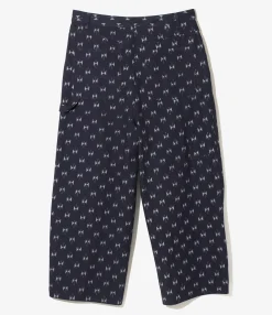 H.D Pant - Painter - Papillon - 9oz Printed Indigo Kasuri