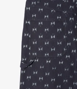 H.D Pant - Painter - Papillon - 9oz Printed Indigo Kasuri