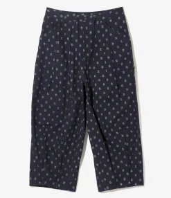 H.D Pant - Painter - Plaid - 9oz Printed Indigo Kasuri