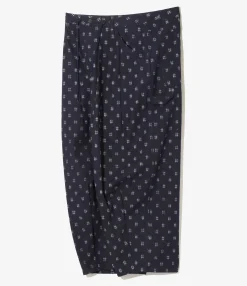 H.D Pant - Painter - Plaid - 9oz Printed Indigo Kasuri