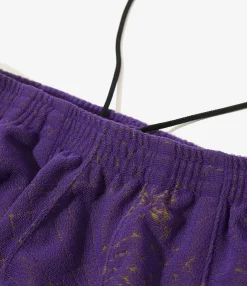 H.D. Track Pant - Purple - Pile Jacquard / Spider Web