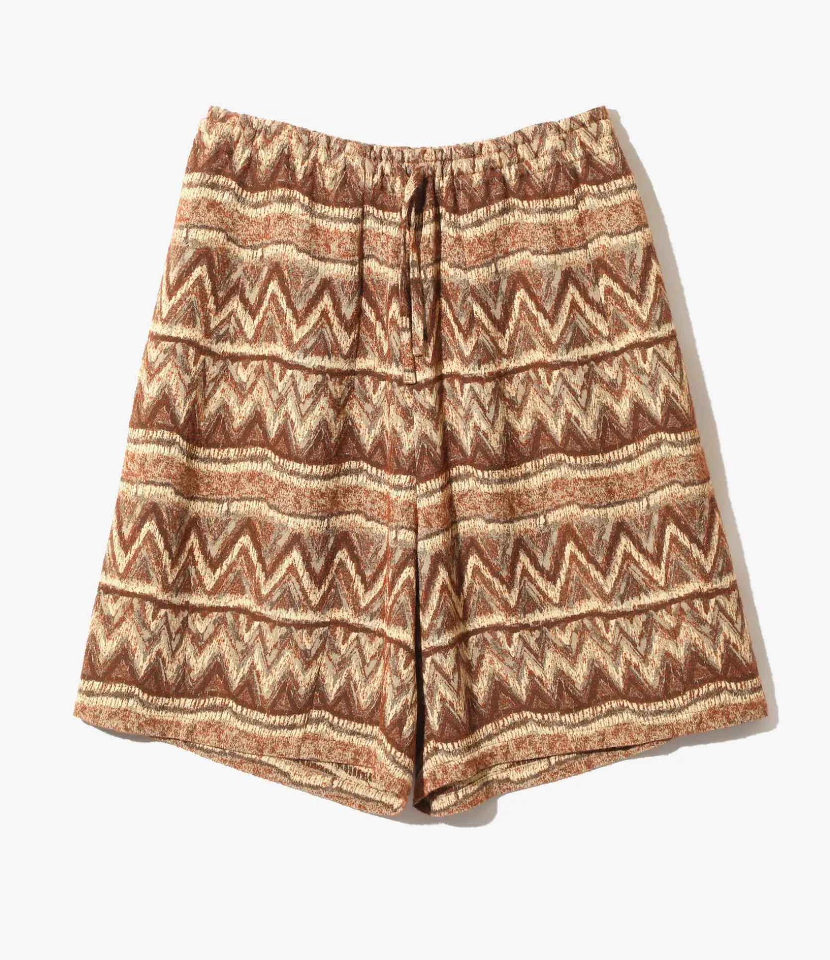 H.D.P. Short - Bordeaux - AC/R/W/N Zigzag Stripe Jq.