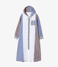 Hooded BD Dress - Multi Block Stripe
