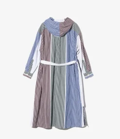 Hooded BD Dress - Multi Block Stripe