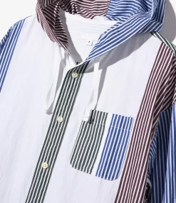 Hooded BD Dress - Multi Block Stripe