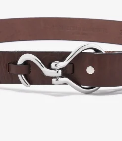 Hoof Pick Buckle Belt - Brown Croc Embossed