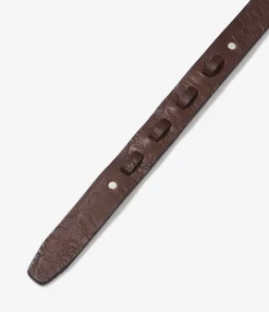Hoof Pick Buckle Belt - Brown Croc Embossed