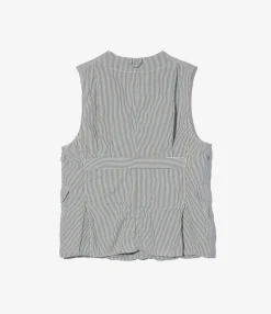Hunting Jacket - Navy Cotton Seersucker Stripe