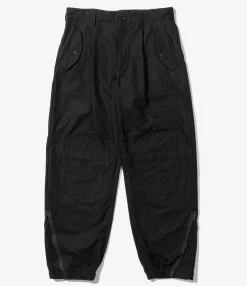 IAC Pant - Black Cotton Brushed Herringbone