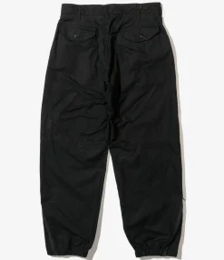 IAC Pant - Black Cotton Brushed Herringbone