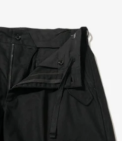 IAC Pant - Black Cotton Brushed Herringbone